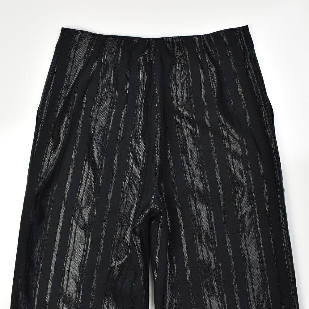 7 For All Mankind Wide Leg Shine Bottom Stripe Pants NEW S - Picture 4 of 7
